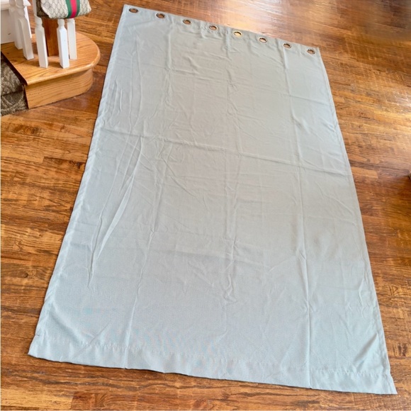 SAGE TEAL GREEN Blackout Lined Heavy Textured Grommet Curtains Drapes 95”x52” - Picture 4 of 15